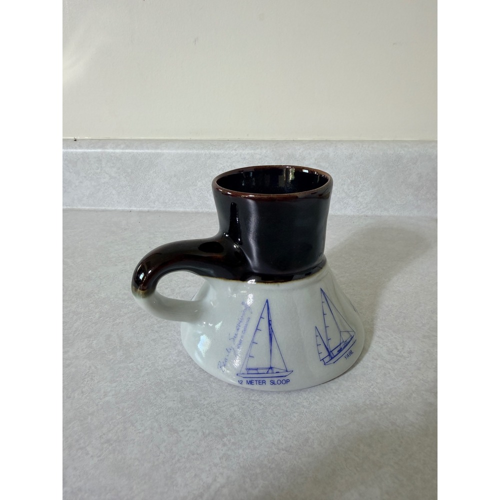 Bearly‎ Surviving Nautical Coffee Cup 1979 Sail Boat Mug USA California